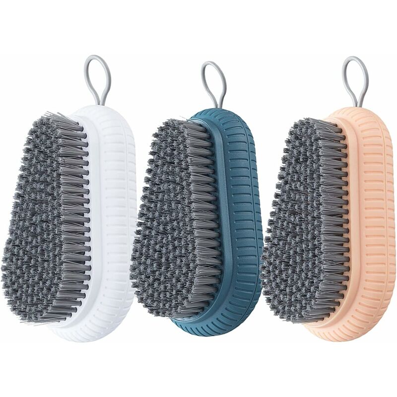 Weiche Wäschebürste, Wäschebürste, 3-teiliges Farbiges Handreinigungsbürsten-set Für Kleidung, Schuhe, Teppiche, Küchenspüle (gelb, Rot, Blau)