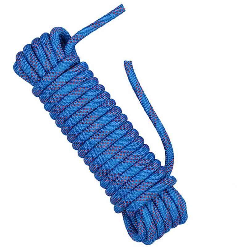 Kletterseil, 10 M Und 10 Mm – Polyesterfasern – Abriebfest – Wasserdicht Und Schnelltrocknend – Zugfestigkeit Von 20 Kn