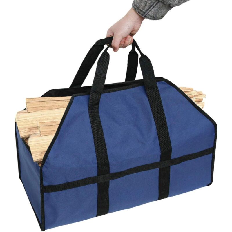 Sack Für Brennholz - Sack Für Holzscheite, Brennholzsack, Kaminhalter, Zubehör Für Holzöfen, Blau