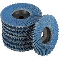 8er-pack Schleiflamellenscheiben, Ø 76 Mm X 10 Mm, Körnung 40/60/80/120, Für Metall, Stahl Und Holz, Beschichtete Lamellenschleifscheiben (blau) H405