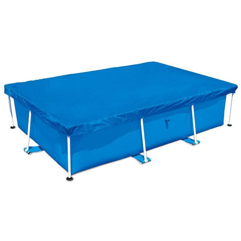 Schutzhülle Für Rechteckige Aufstellpools, Abdeckung Für Rechteckige Pools, Luftpolsterabdeckung Für Aufstellpools, Regendichte Abdeckung 221x150 Cm Blau