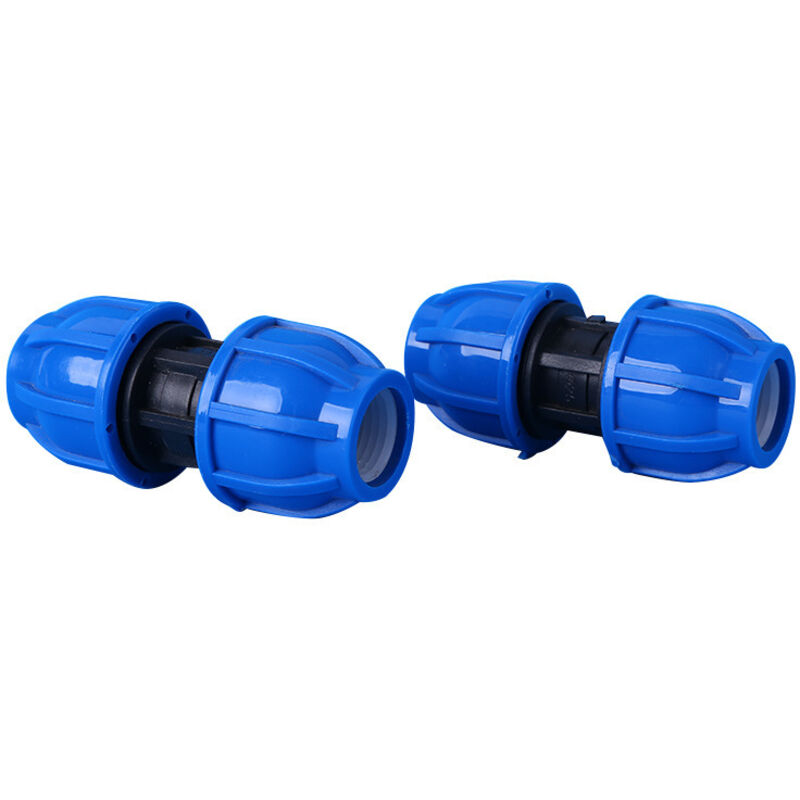 2 Stück Pe-geradeverbinder Aus Kunststoff 32mm Auf 32mm Adapter Für Wasserrohr, Gerader Anschluss, Wasserrohranschluss, Rohrverbindungsstücke