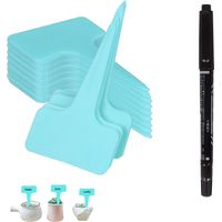 100 Stück Gartenetiketten Für Außen, Pflanzenmarkierer Aus Kunststoff, T-förmige Plastiketiquetten Für Den Gemüsegarten Mit Wasserfestem Stift, Wiederverwendbare Beschriftung Und Zubehör Für Pflanzen