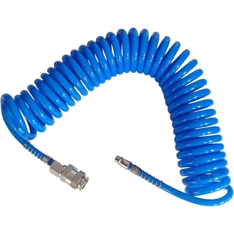 Druckluftschlauch 6 M, Pu-kompressorschlauch, Explosionssicherer Pneumatikschlauch Mit 1/4"-anschluss, Durchmesser 5 × 8 Mm, Für Gastransport (blau)