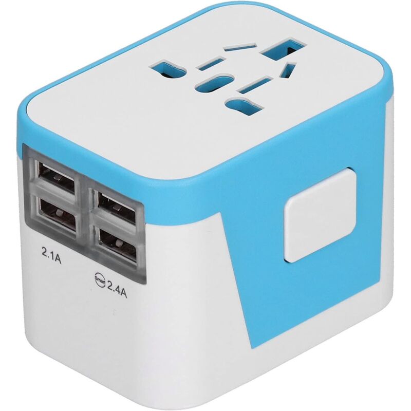 Leistungswandler, Intelligenter Tragbarer Netzadapter Aus Abs Für Zuhause Und Reisen (blau)