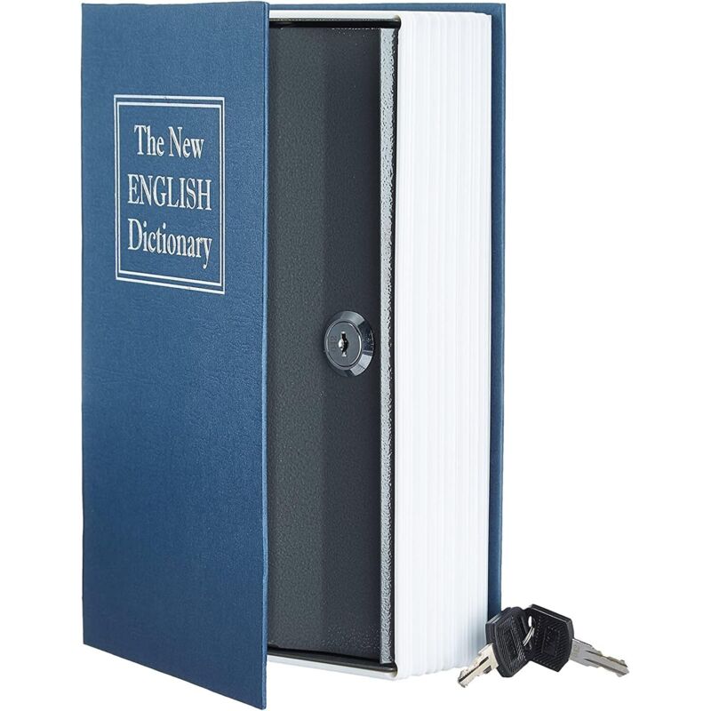 Versteckter Buchsafe Mit Schlüssel – Versteckter Safe – Blau –