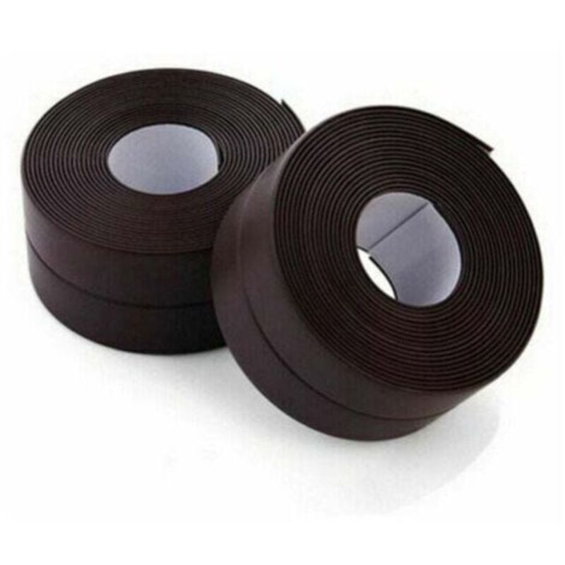 2 Rollen Dichtungsband - Wasserdicht - Pvc - Selbstklebend - Braun - Für Wandabdichtung, Dusche, Wc, Küche, Badezimmer