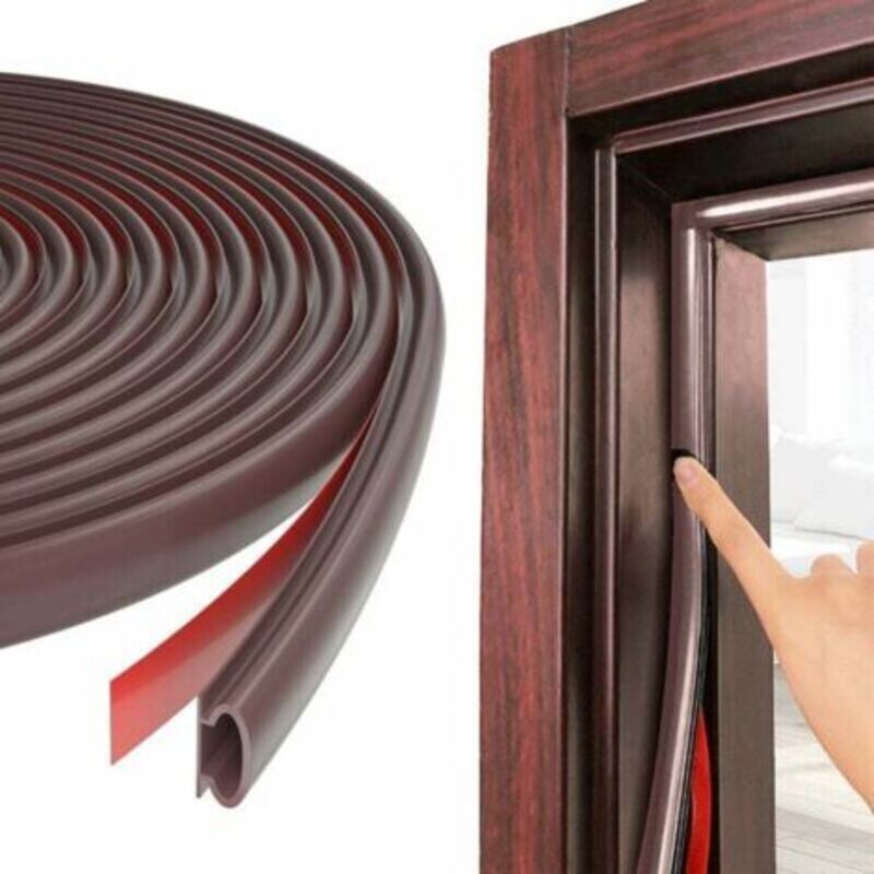 Tür- Und Fensterdichtung - 6m/236 Zoll - Braun - D-form - Schalldämmung - Ersatz Für Spalt Von 2,5-6 Mm - Tpe-gummi - Selbstklebend Für Upvc - Isolier-dichtungsband - Pvc-dichtung