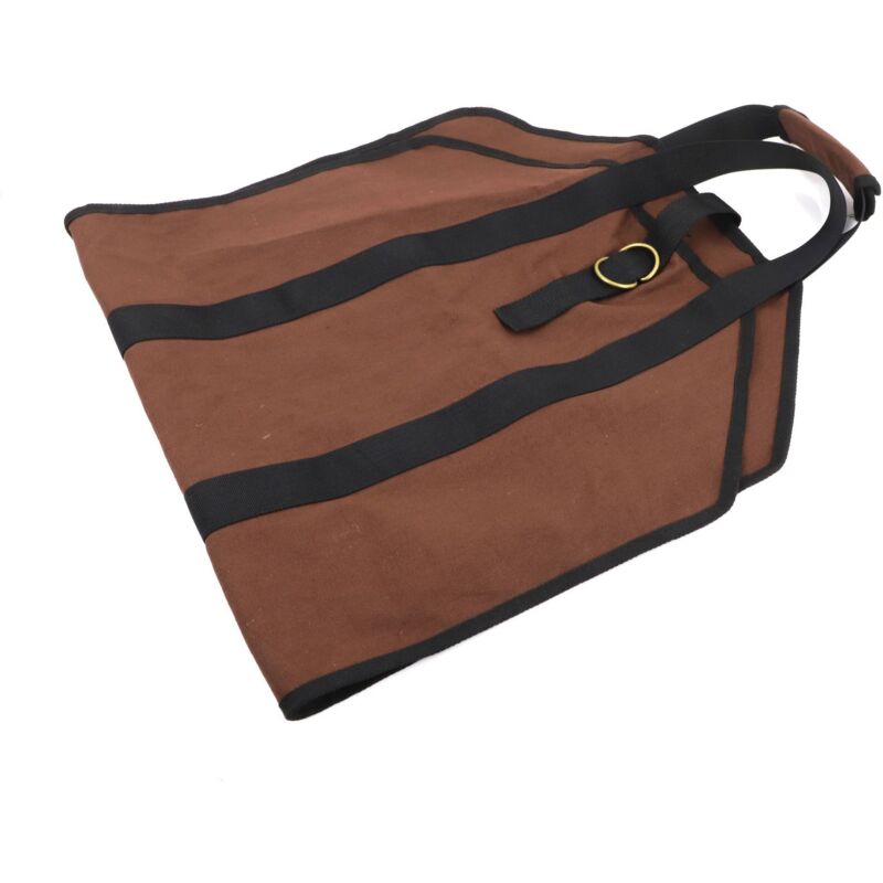Wasserdichte Leinentasche Für Brennholz, Ideal Für Kamin Und Heizung, Geeignet Für Den Außenbereich, Mit Rutschfesten Griffen Und Robusten Riemen, Farbe Braun (99x45,7 Cm).