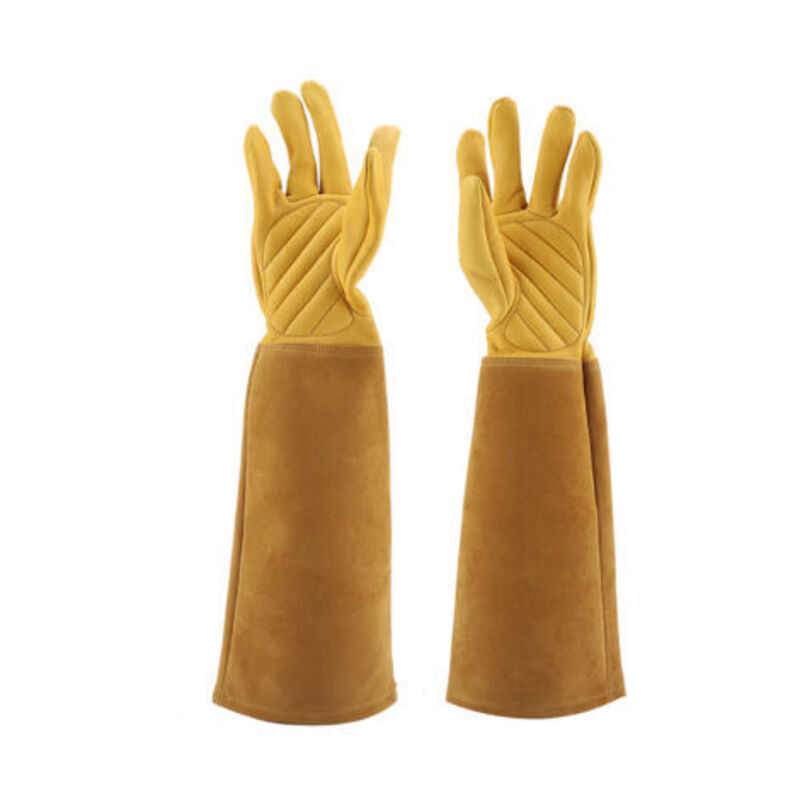 Qcwwy Rosenschneidehandschuhe, Schafsleder, Verschleißfest, Stichfest, Lange Arbeitshandschuhe Für Gärtner, Strauchschnitt, Schutzhandschuhe Für Sicherheit (m)