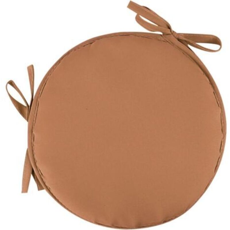 1 Runder Brauner Gartenstuhl-kissen Mit 30 Cm Durchmesser - Außenbereich, Hocker, Terrasse, Esszimmer - Großes Kissen
