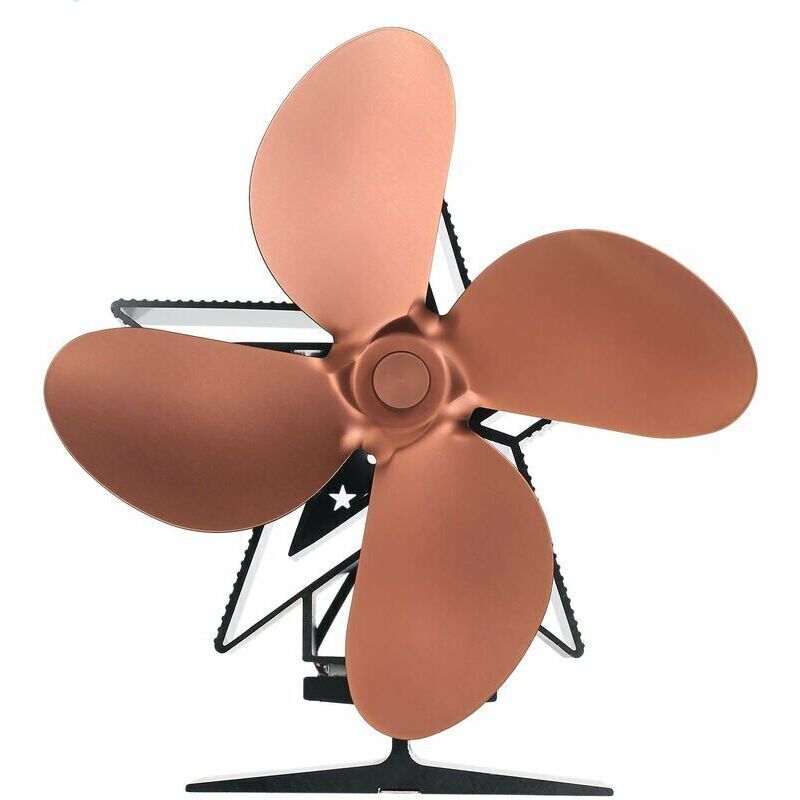 Thermisch Angetriebener Kaminventilator Mit 4 Flügeln, Umweltfreundlich Und Energiesparend, Farbe Bronze