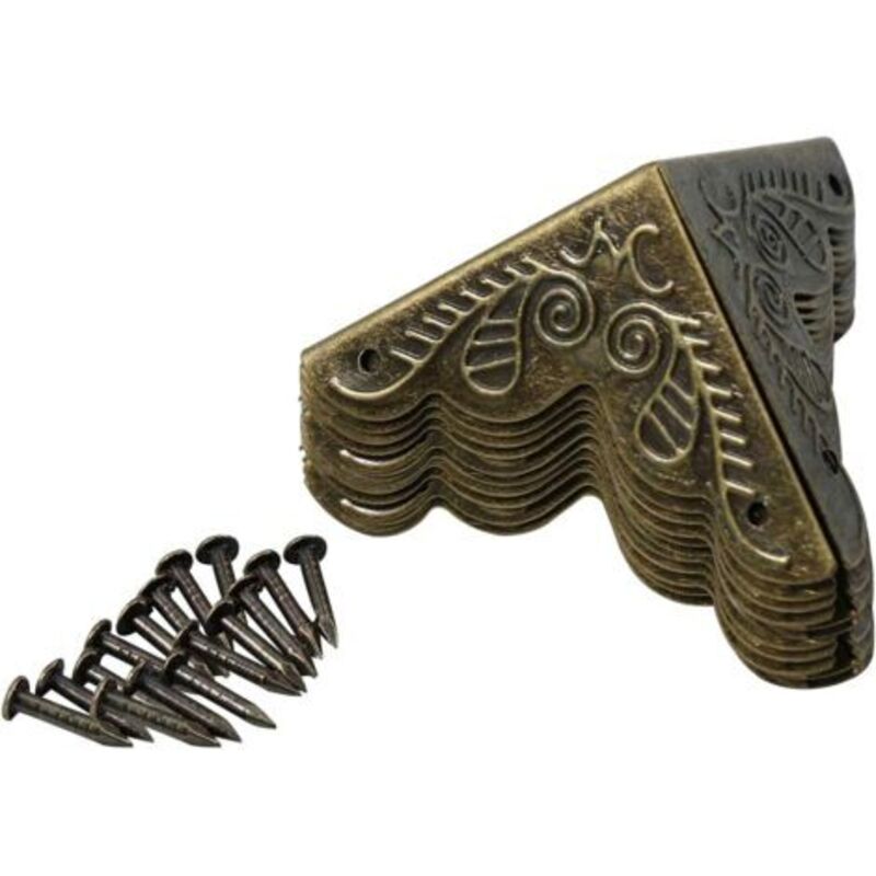 Vintage Eckschutz Aus Messing, Metallkantenschutz, Antikes Aussehen, Eckenschutz, 10 Stück (bronze)