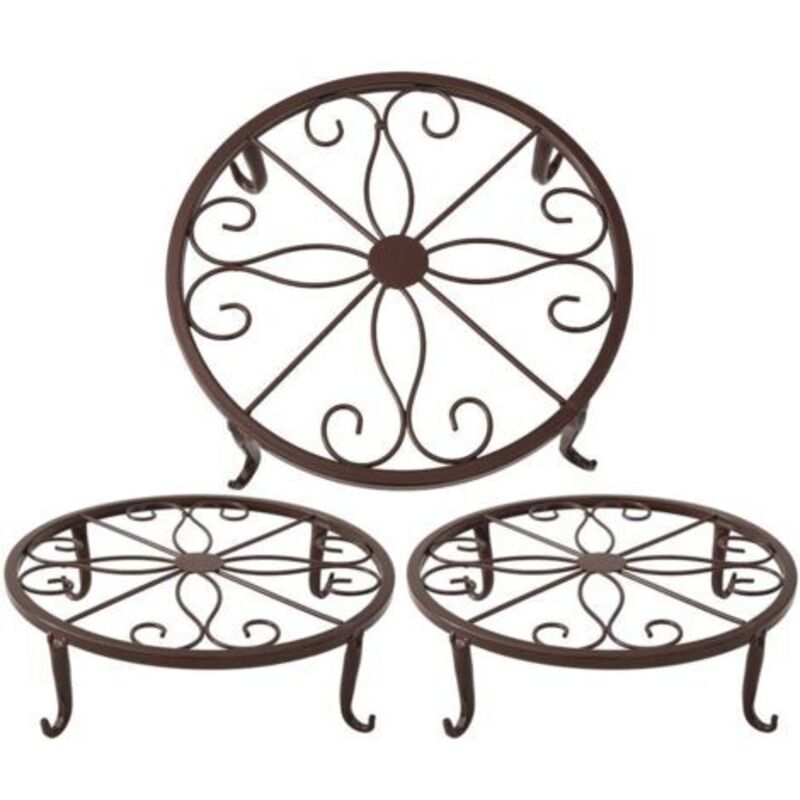 Blumentopfhalter Aus Bronze, 23 X 23 X 11,5 Cm, Halter Für Sukkulenten Für Innen- Und Außenbereich, 3 Stück