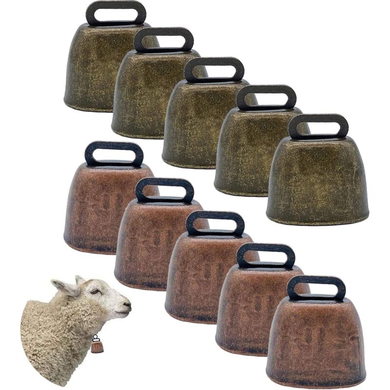 10 Stück Weideglocken Aus Kupfer Für Kühe, Schafe Und Pferde – Vintage Bronze-glocke Als Tür- Oder Tierglocke Für Hunde, Ziegen Und Kühe