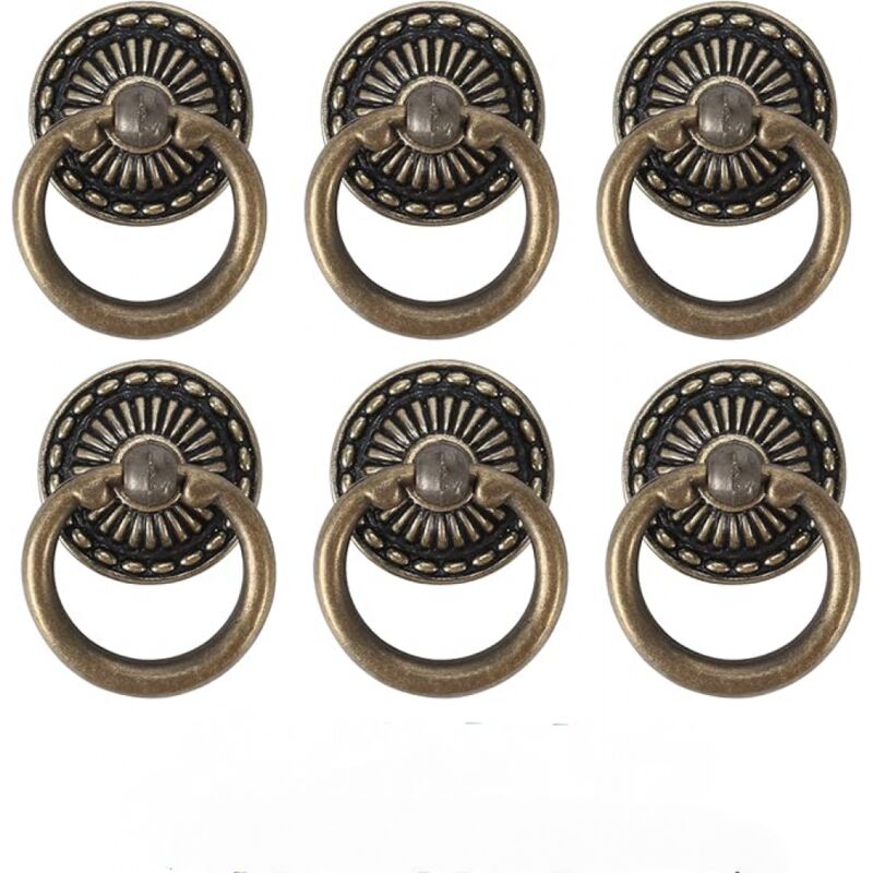 6er Set Vintage Möbelgriffe, Antike Schubladengriffe, Bronzetürgriffe Für Möbel, Schrank, Kommode Und Türen