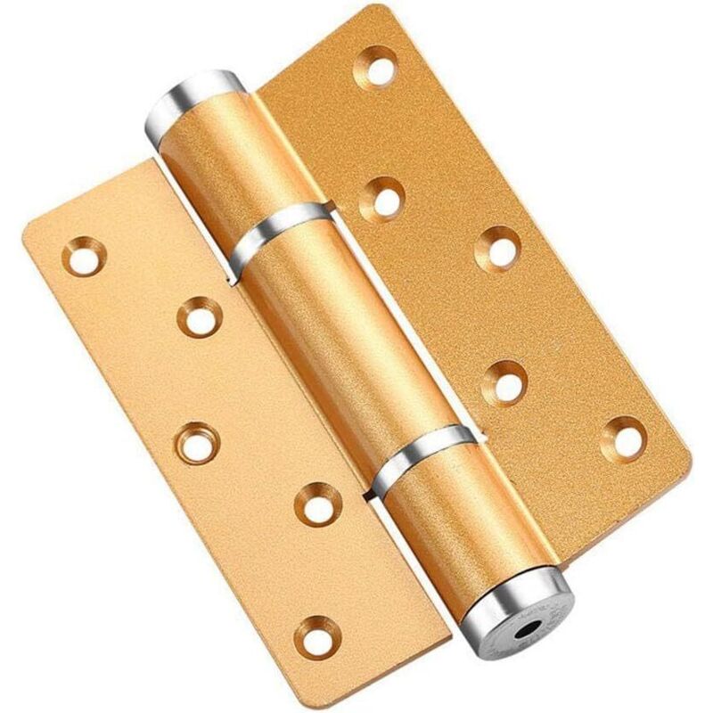 Unsichtbare Hydraulische Türscharniere, Selbstschließende Leise Scharniere, Dämpfende Scharniere Aus Aluminiumlegierung, Goldene Farbe, 132 X 95 Mm