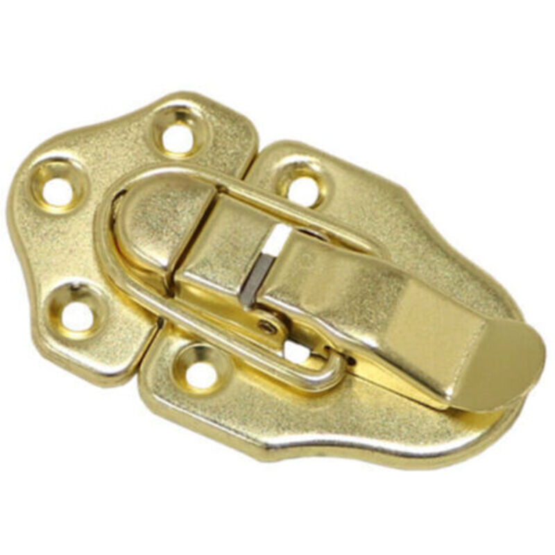 2 Kippverschlüsse, Riegel, Kipphebel-verschluss, Hebelverschluss Für Schmuckkästchen, Geschenkboxen, Werkzeugkisten, Koffer Und Truhen - Gold