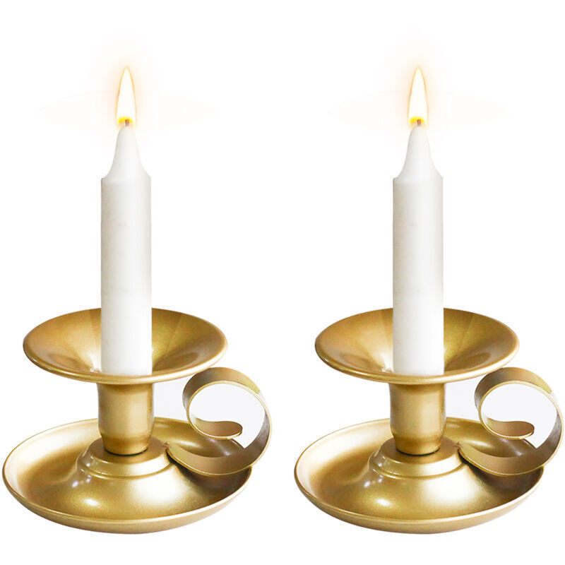 Konische Kerzenhalter, Goldene Tischkerzenhalter Für Hochzeitszeremonien, Kerzenständer Für Halloween, Weihnachts-esszimmerdekoration, 2 Stück