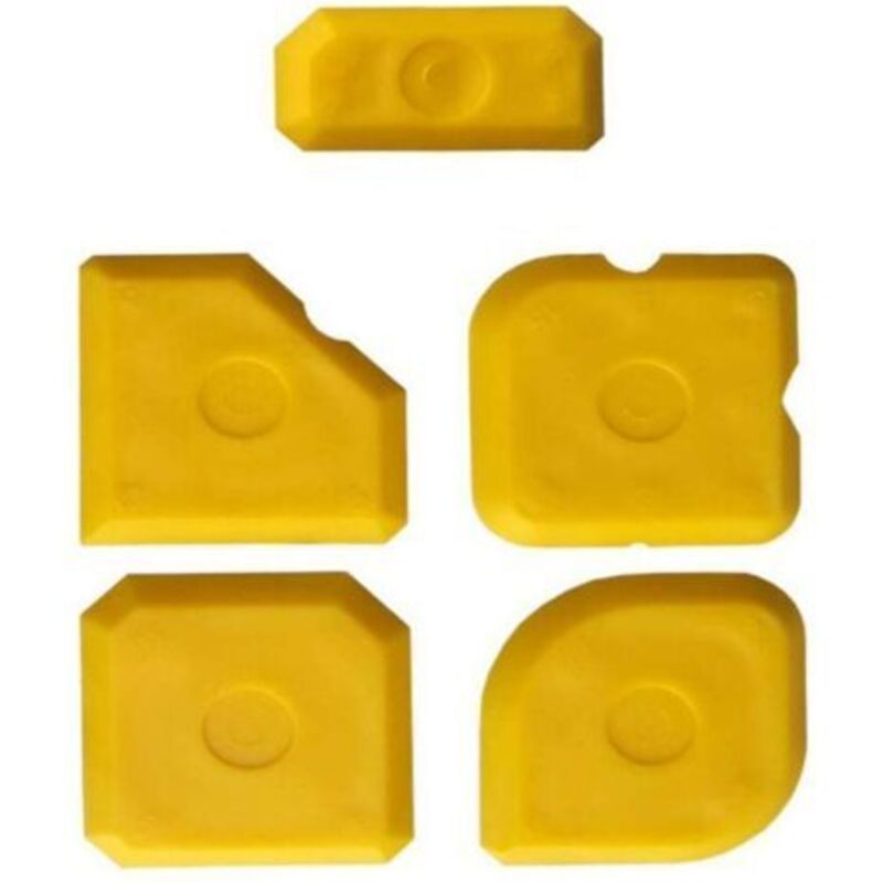 5er-set Professionelle Spachtel Aus Silikon Und Acryl – Fugenkratzer Für Perfekte Nähte – Gelb