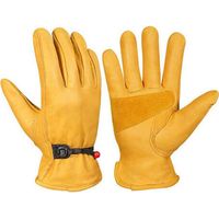 Gelbe Verstärkung (xl) - Gartenhandschuhe Für Herren/damen, Arbeitshandschuhe Aus Rindsleder, Dornen- Und Schnittfeste Gartenarbeitshandschuhe