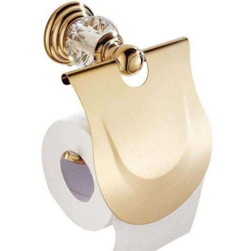 Toilettenpapierhalter Mit Abdeckung, Wandhalterung Für Toilettenpapier, Papierhalter, Wc-papierabroller, Gold