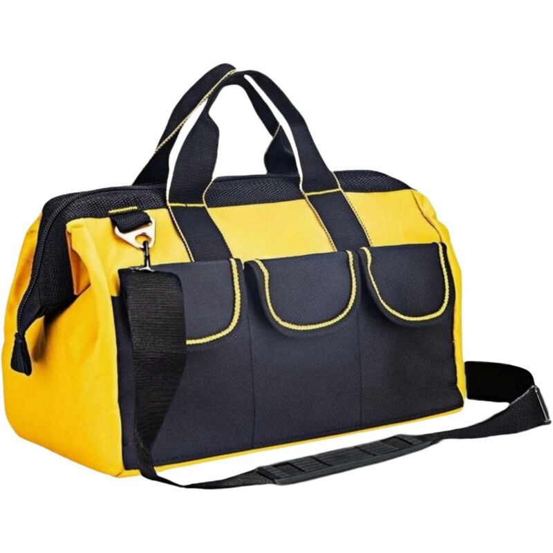 33 Cm Werkzeugtasche Für Herren Mit Wasserdichtem, Festem Boden, Robuste Tasche Mit Großer Öffnung, Multifunktionale Aufbewahrungstasche Mit Mehreren Fächern Für Elektriker, Zimmerleute Und Mechaniker