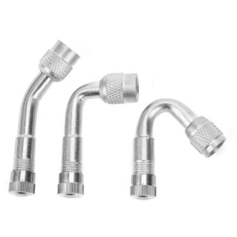 Keenso Ventilverlängerungsadapter, 90° 135° 45° Messing-ventilverlängerung Für Fahrrad- Und Motorradventile (silber)
