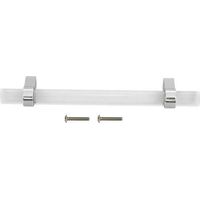 Kristall-acrylgriff, Moderner Transparenter Schubladengriff Für Schränke, Bücherregale, Schuhregal, Lochabstand 96 Mm, Silber