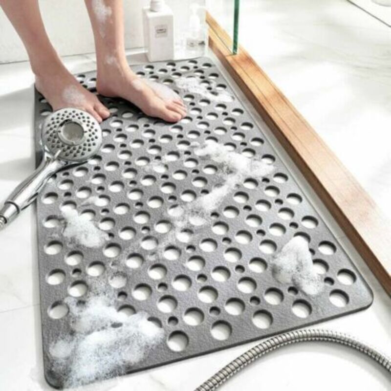 Rutschfester Badteppich - Wasserdicht Und Sturzsicher - Grau - 7038cm