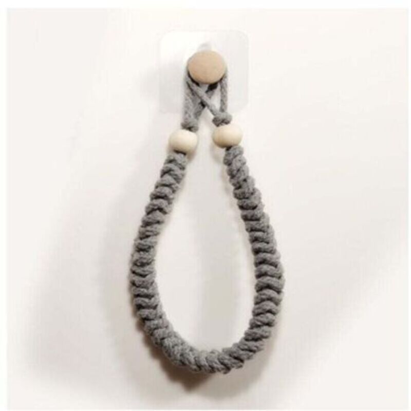 1 Stück Handtuchhalter (grau) Aus Seil, Toilettenpapierhalter Für Badezimmer, Halterung Für Toilettenpapierrollen, Rustikaler Handtuchhalter Aus Holz Und Juteseil Für Bad Und Küche