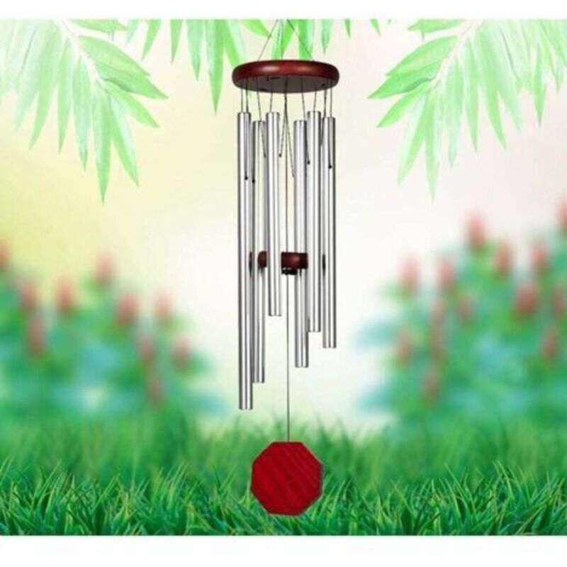 Kzq Windglocken Mit Beruhigendem Und Entspannendem Klang, 6 Aluminiumröhren, Zur Dekoration Für Außenbereich, Haus, Garten, Terrasse, Balkon Und Innenraum.