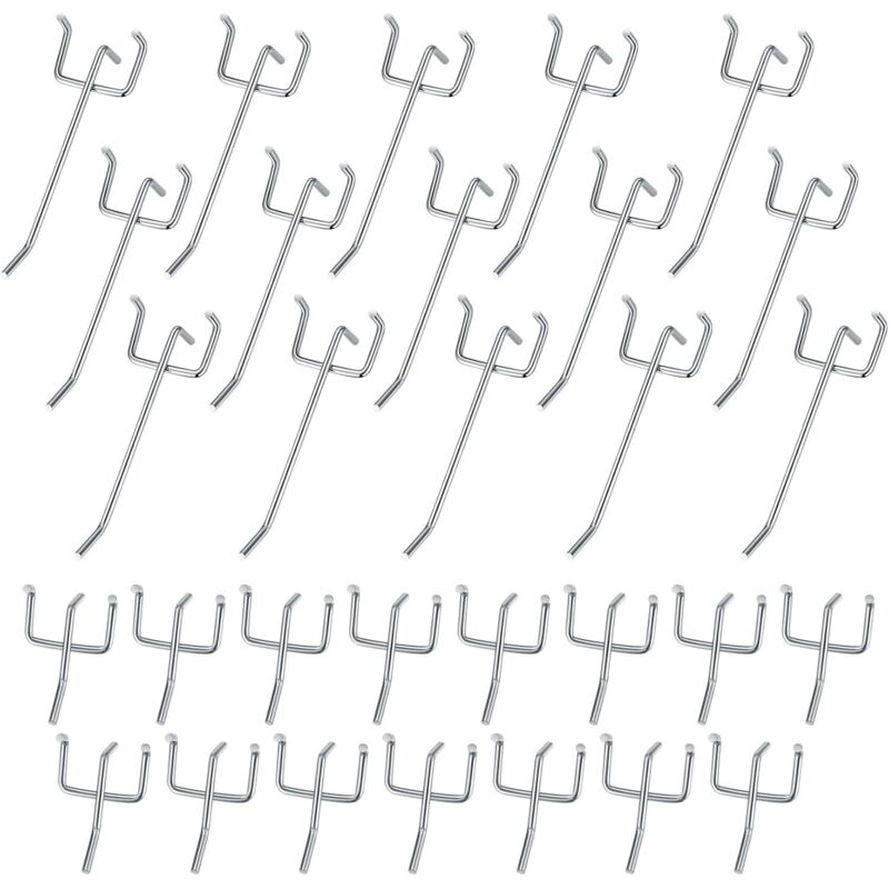 30 Stück Haken Für Lochwände, Wandhaken Für Perforierte Platten, Wandhaken Zur Organisation Von Werkzeugen, Regale Für Geschäfte - 10 Cm/5 Cm