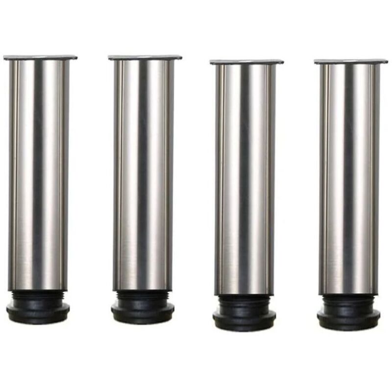 Möbelfüße - Satz Aus 4 Verstellbaren Möbelfüßen Aus Edelstahl Für Sofas, Tische Und Schränke - 20 Cm