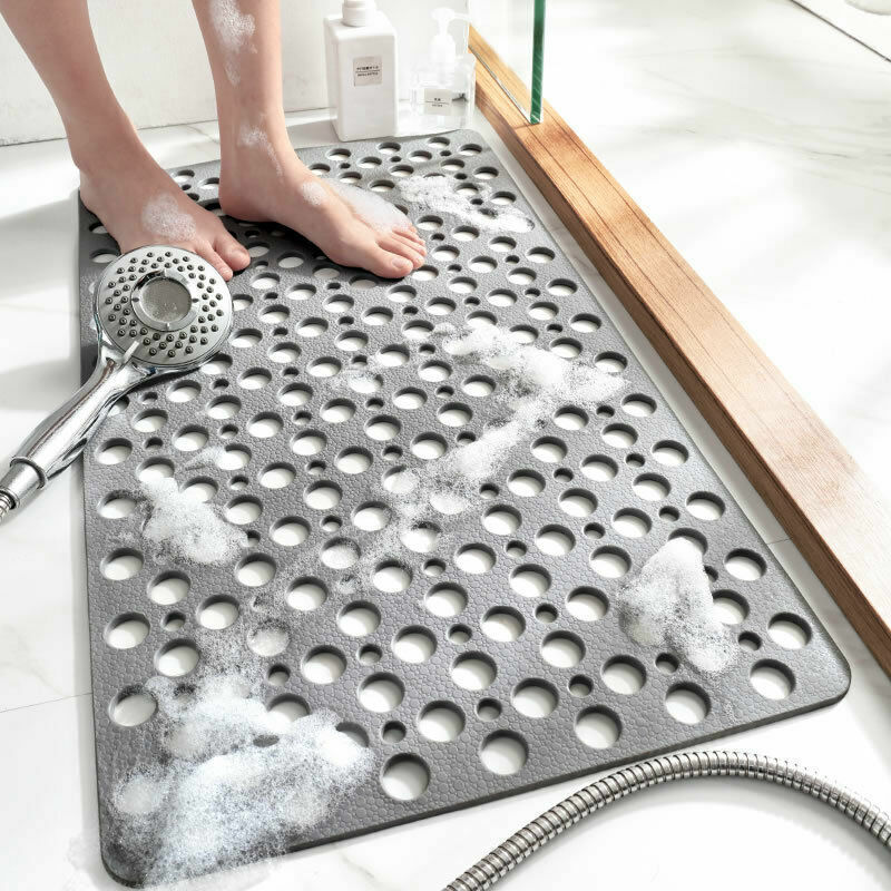 Rutschfester Badteppich - Wasserdicht Und Sturzsicher - Grau - 70x38cm