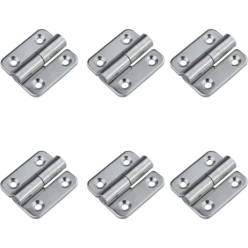Set Aus 6 Abnehmbaren Scharnieren, 3,7 Cm - Abnehmbare Türscharniere - Hergestellt Aus Edelstahl 304 - Für Rechts