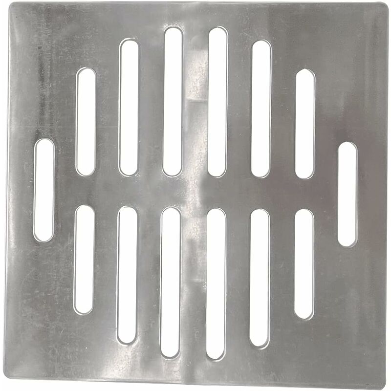 Quadratischer Abdeckel Aus Edelstahl, 15 Cm – 14 Löcher – Rostbeständig Für Bad Und Küche – Einfache Installation