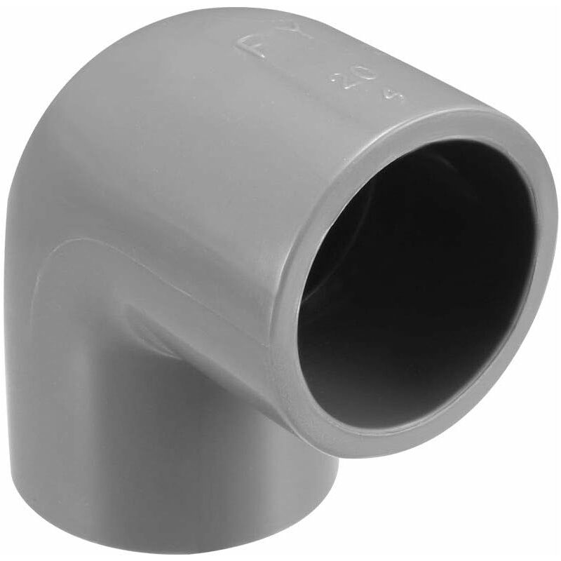 Sourcing Map 10 Stück 20 Mm Pvc-winkelverbinder 90° Grau Adapter (innendurchmesser: G1/2)