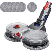 Elektrischer Wischkopf Für Dyson Stielstaubsauger V7 V8 V10 V11 Mit Abnehmbarem Wassertank, 6 Waschbare Wischtücher (grau)