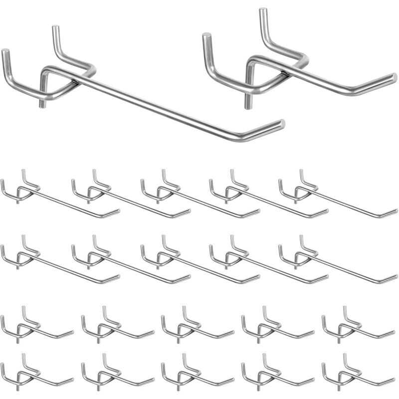 40 Haken Für Lochwände (5 Cm Und 10 Cm) Einfache Stahlhaken Für Lochwände, Sortiment An Zubehör Für Geschäfte Und Showrooms.