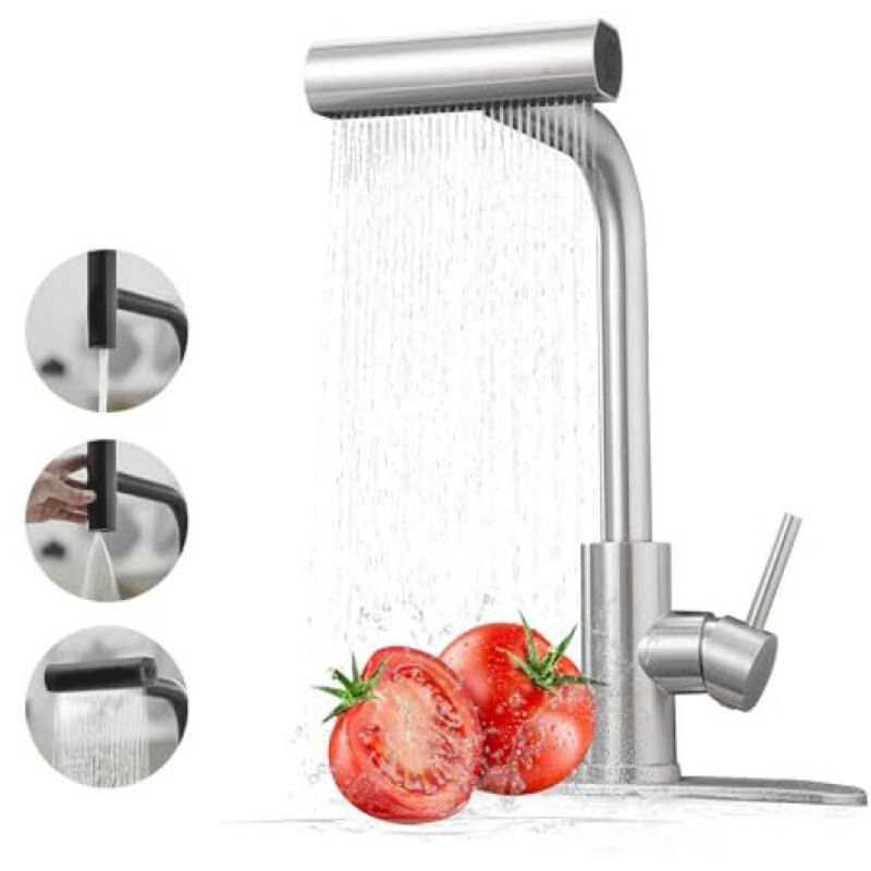 Küchenarmatur Mit Ausziehbarer Duschbrause G1/2, Silber