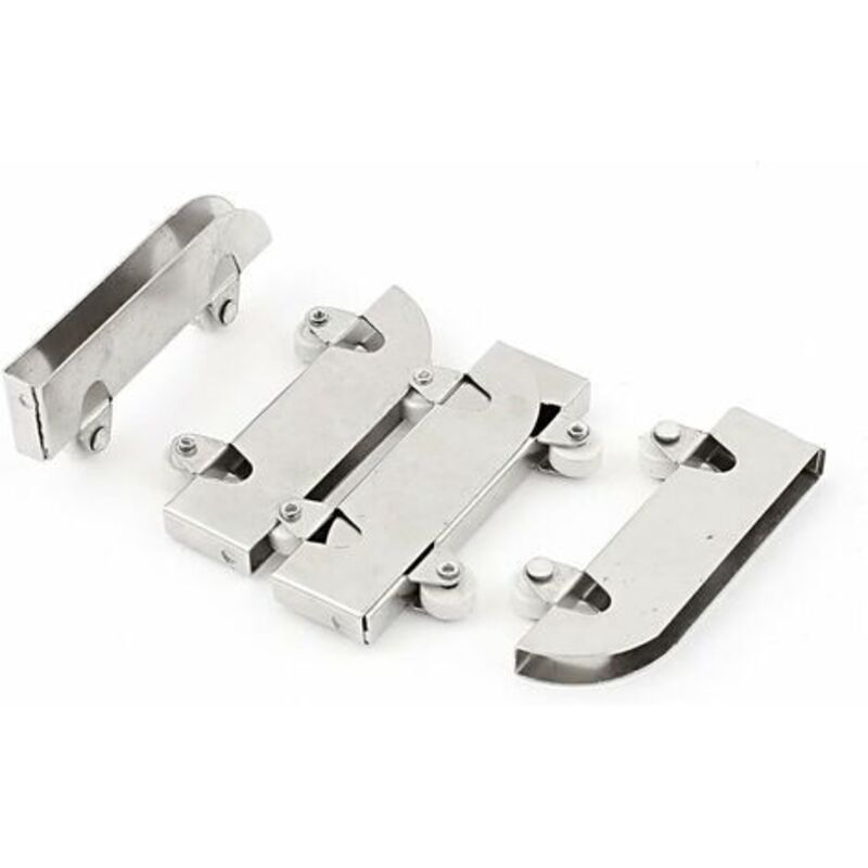 4 Stück Schiebetür-glasrollen, Doppelräder, Edelstahl, 5 Mm
