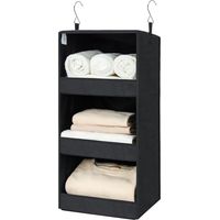 Aufgehängte Aufbewahrung, Faltbares Hängendes Regal, 3-fach-aufbewahrungsorganisator, Kleiderorganisator, Schrankaufbewahrung, Für Schrank, Garderobe, Kleiderständer, Hängeorganisator, Grau