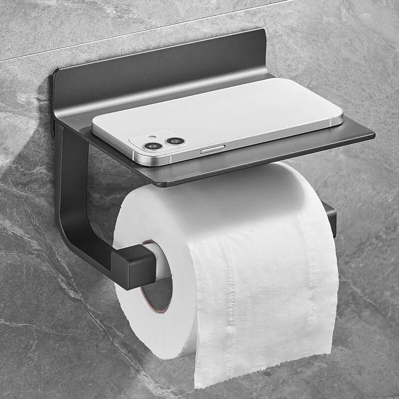 Toilettenpapierhalter Aus Metall, Grau