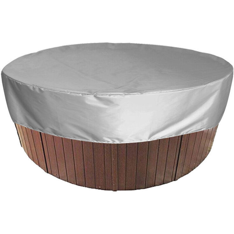 Abdeckung Für Runden Pool, Solarabdeckung Für Pool, Wasserdichte Schutzabdeckung Für Whirlpool, 190t Für Außen-whirlpools Und Becken – Grau 210×30 Cm