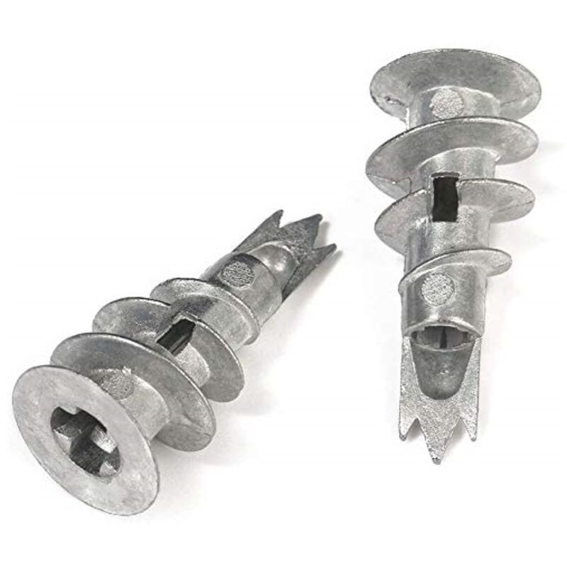 50er-packung Selbstbohrender Metalldübel – Für Einfache Und Doppelte Gipskartonplatten – Maße 13x42 Mm