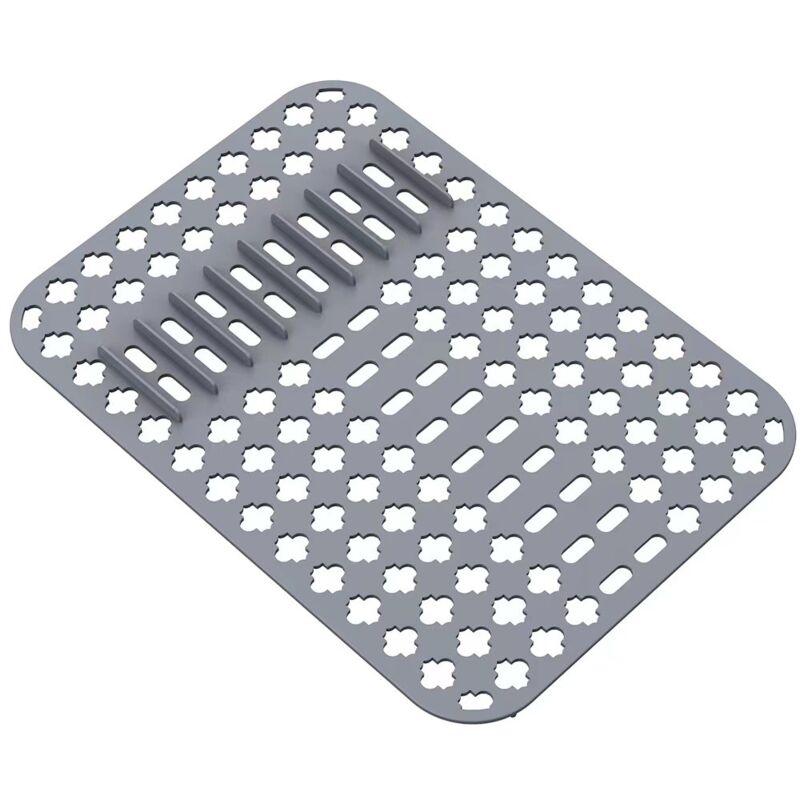 1 Stück Silikon-spülenschutzmatte Für Küchenspüle 40×29 Cm, Faltbare, Hitzebeständige Silikonmatte Als Spülenunterlage Zum Schutz Von Geschirr Und Spüle – Grau