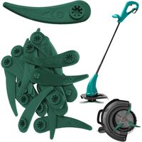 2er-pack Kunststoff-ersatzklingen Für Rasentrimmer, Kunststoff-trimmerklinge, Trimmerklinge Für Bosch Durablade Art 23-18 Li Art 26-18 Li, Grün H14