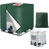 Abdeckung Für Ibc-container, 420d Wassertank-deckel, Abdeckung Für Ibc-container 1000l – Uv- Und Staubdichte Schutzhülle Mit Reißverschluss Und Aufbewahrungstasche (116 X 100 X 120 Cm) (grün)