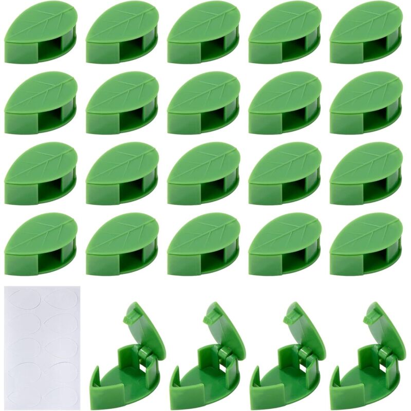 Klammern Für Kletterpflanzen, Selbstklebende Wandklammern, Pflanzenhalter, Innendekoration, Grün, 24 Stück